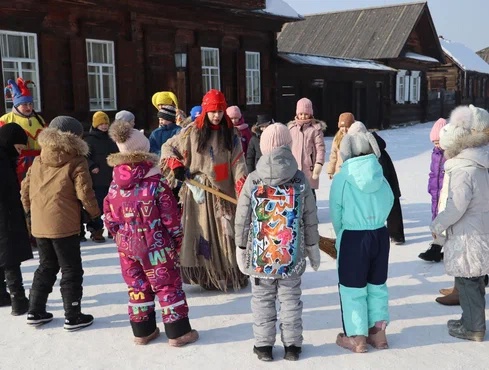 Праздник "Масленица" в музее-заповеднике "Шушенское".